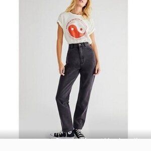 ROLLAS High Rise Elle Black Womens Jeans